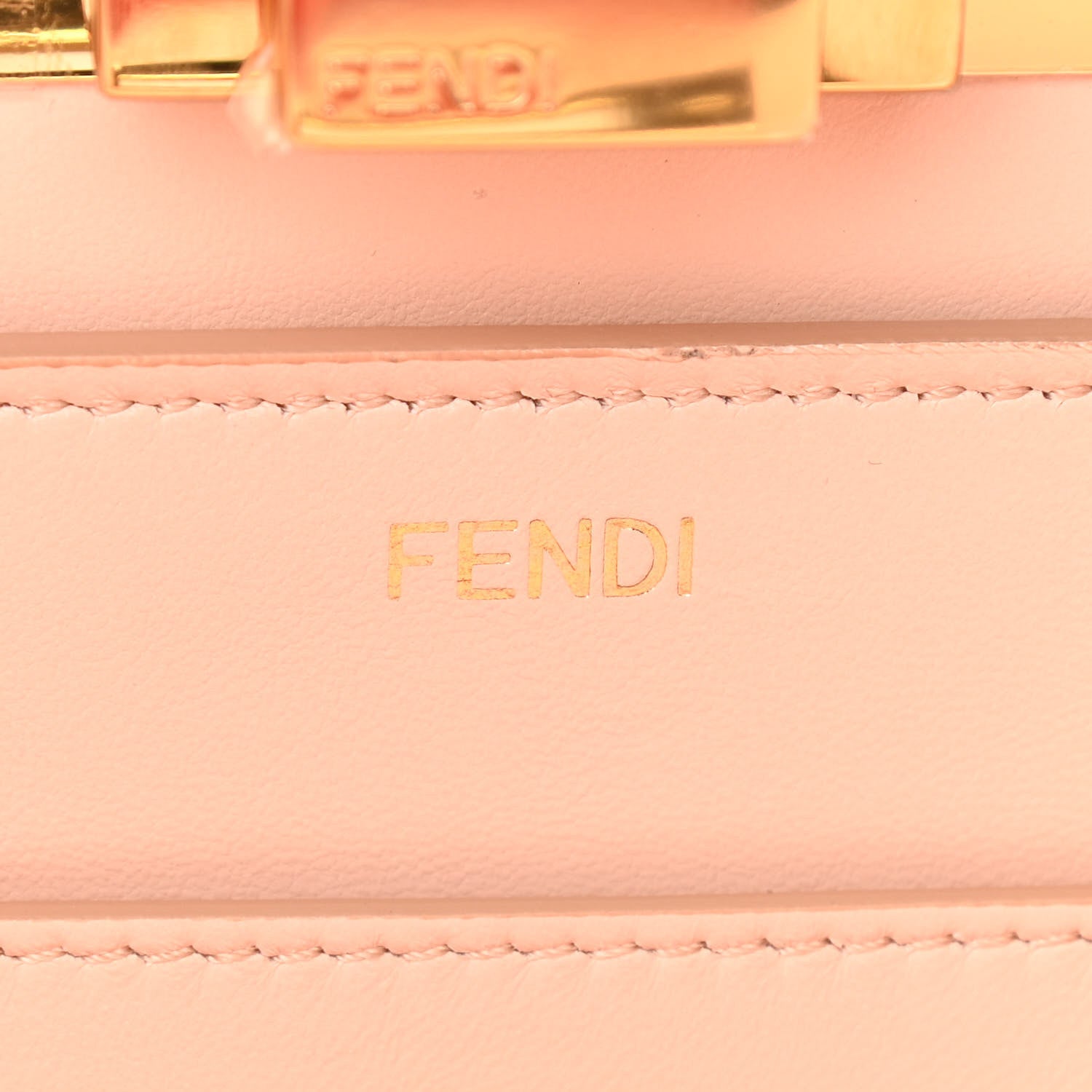 Fendi Vitello Seta Shiny Nappa Medium Peekaboo I SEE U Satchel Brandy Light Rose 7 of 11