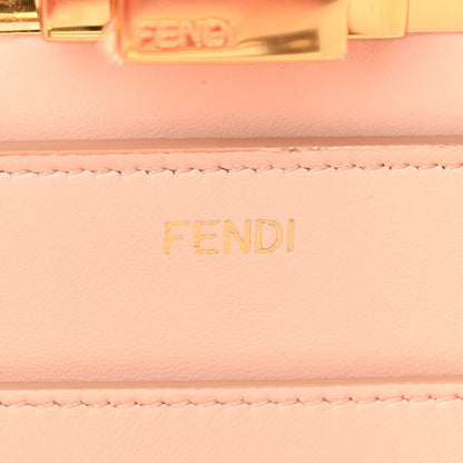 Fendi Vitello Seta Shiny Nappa Medium Peekaboo I SEE U Satchel Brandy Light Rose 7 of 11