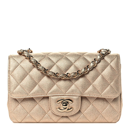 Chanel Metallic Lambskin Quilted Mini Rectangular Flap Gold 1 of 11