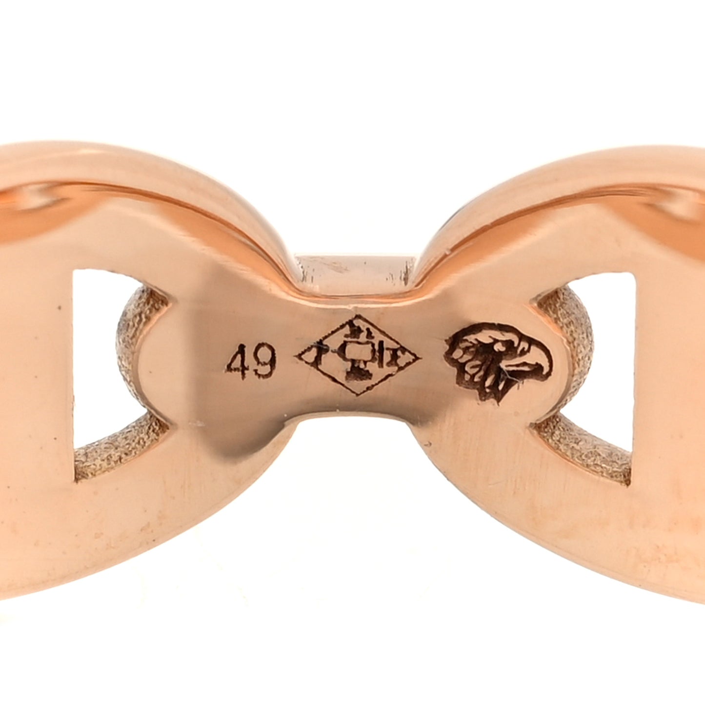 18K Rose Gold PM Chaine d'Ancre Enchainee Ring 49 5