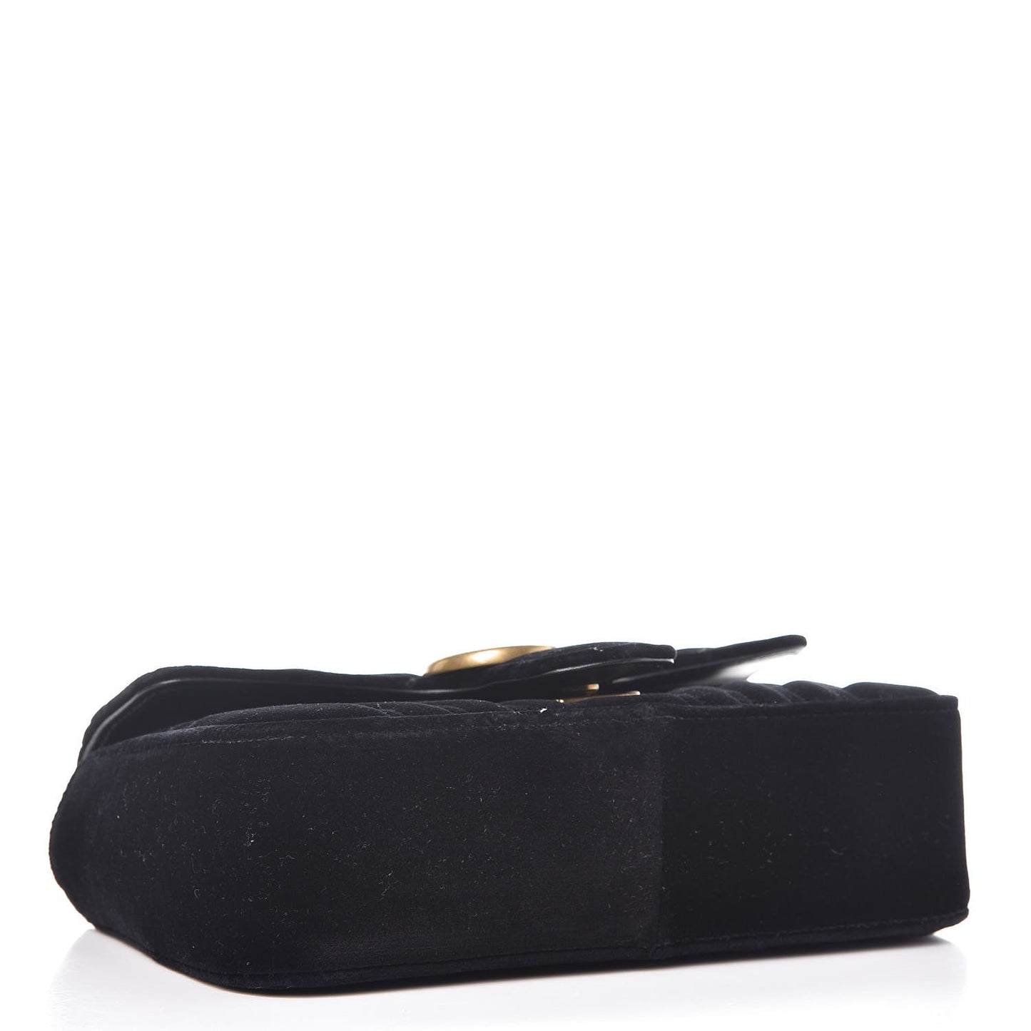 Velvet Matelasse Mini GG Marmont Shoulder Bag Black