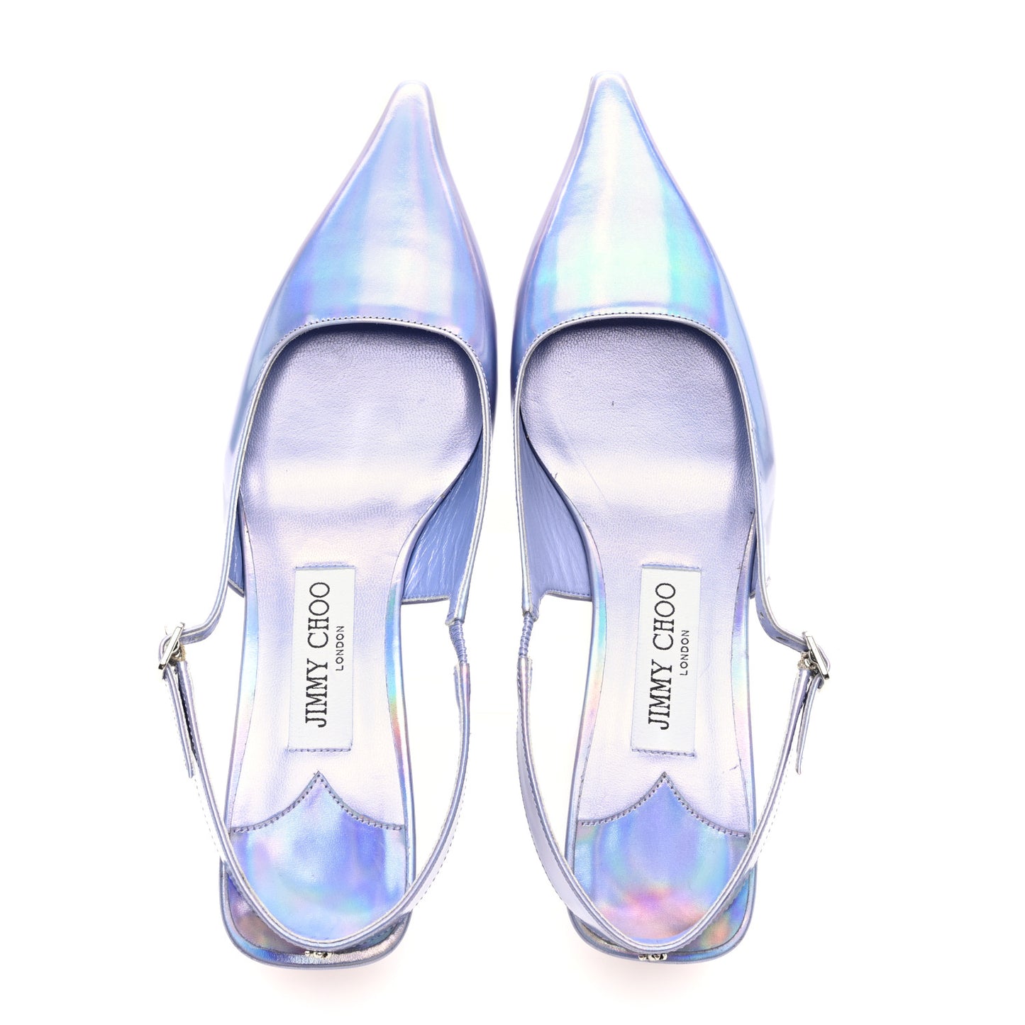 Metallic Patent Amel 50 Slingback Pumps 37 Purple