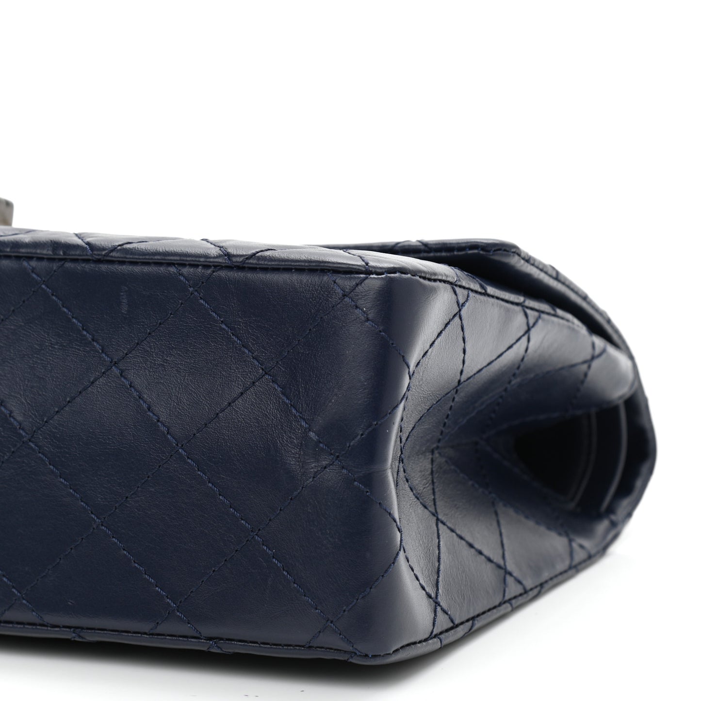 Aged Calfskin Quilted 2.55 Reissue 226 Flap Navy Blue