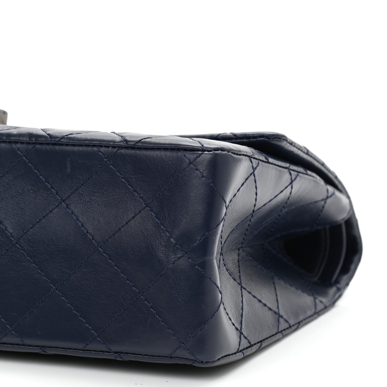 Chanel Aged Calfskin Quilted 2.55 Reissue 226 Flap Navy Blue 10 of 12