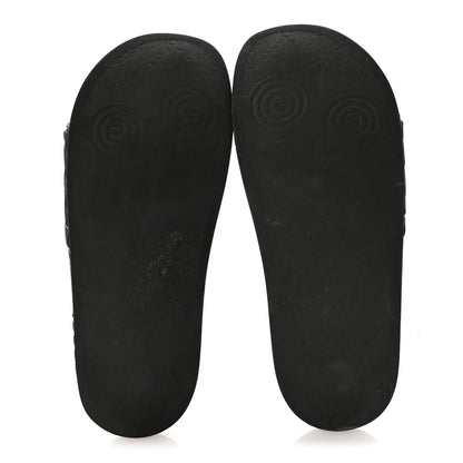 Gucci Rubber Matelasse Womens Slide Sandals 40 Black 6 of 7
