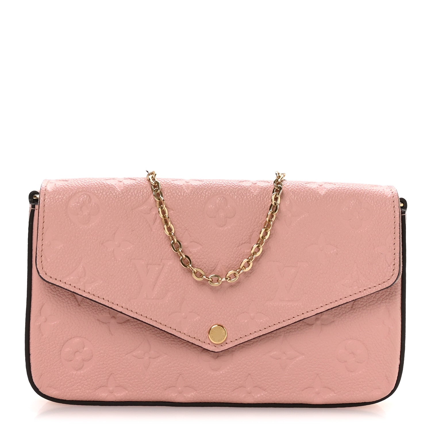 Louis Vuitton Empreinte Pochette Felicie Chain Wallet Rose Poudre 1 of 10