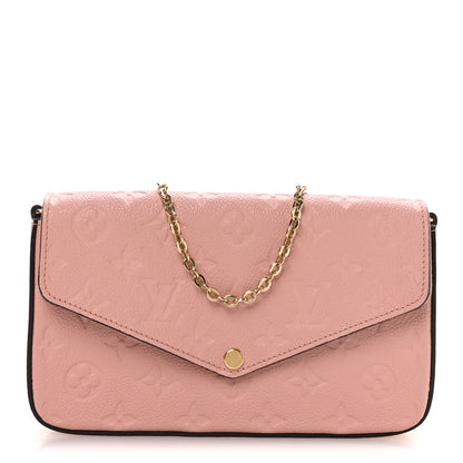 Louis Vuitton Empreinte Pochette Felicie Chain Wallet Rose Poudre 1 of 10