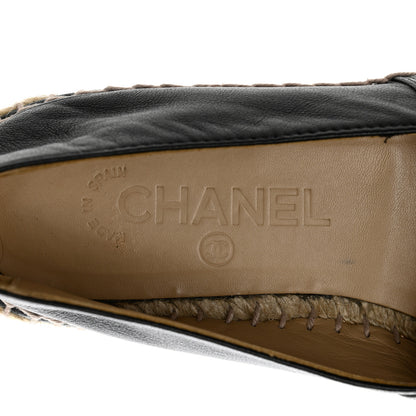 Chanel Lambskin CC Espadrilles 38 Black 7 of 8