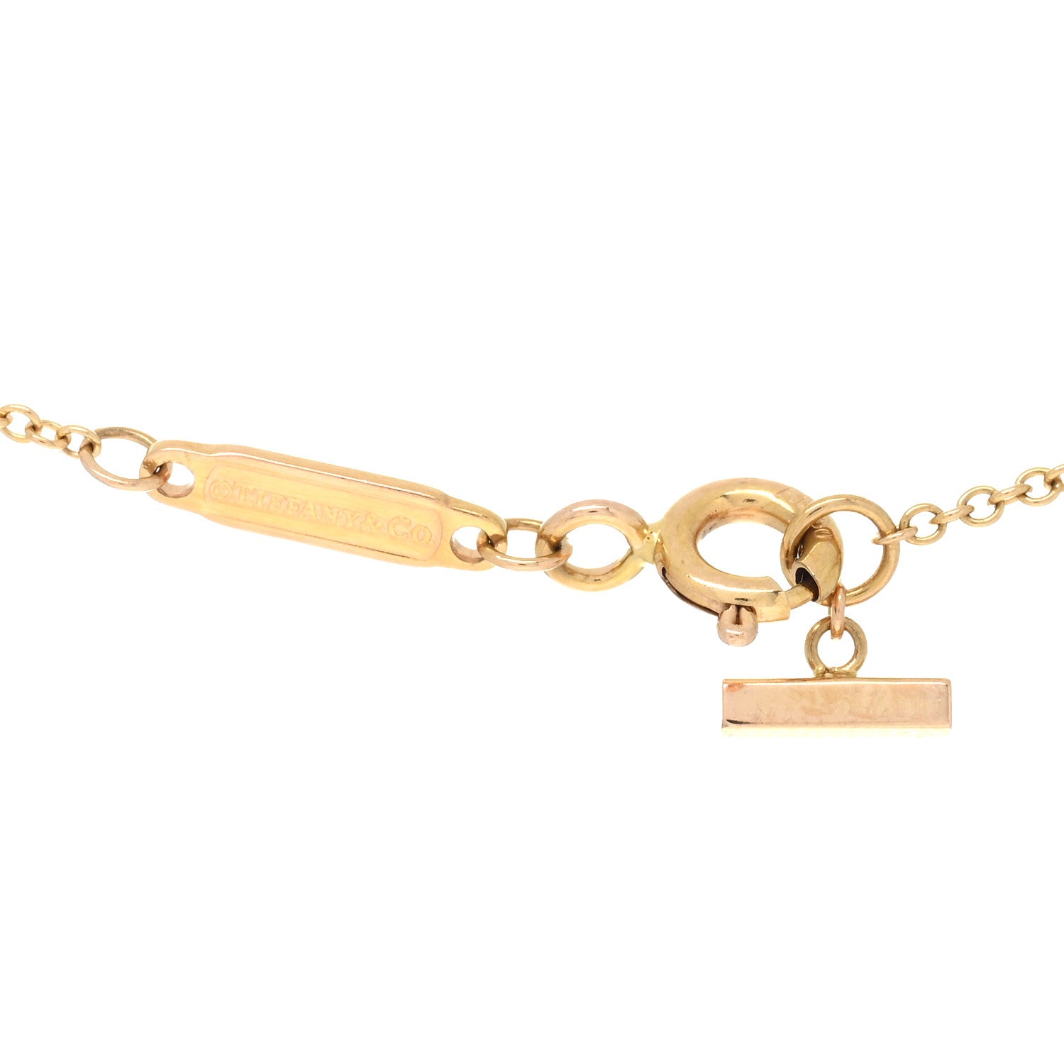 Tiffany 18K Rose Gold Diamond Mini T Smile Pendant Necklace 4 of 4