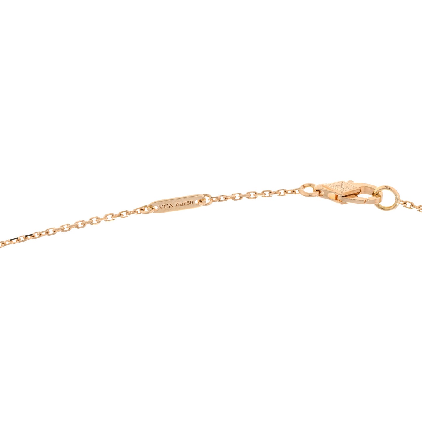 18K Yellow Gold Mother of Pearl Sweet Alhambra Pendant Necklace