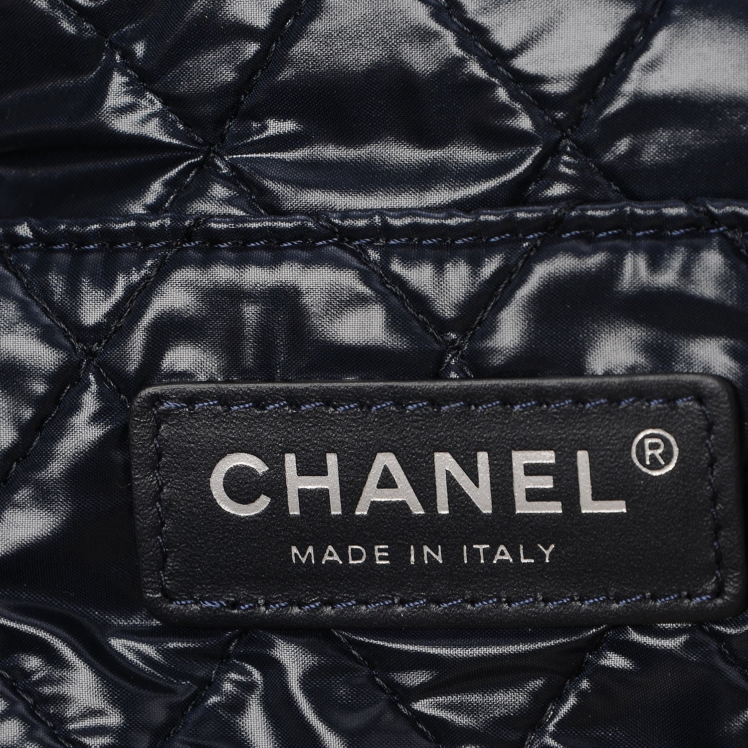 Chanel Nylon Cat Emoticon Tote Navy Gold 7 of 9