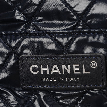 Chanel Nylon Cat Emoticon Tote Navy Gold 7 of 9