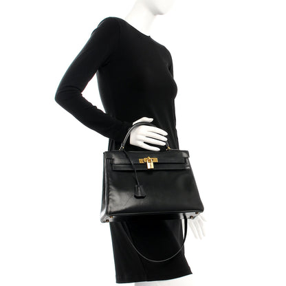 Hermes Box Kelly Retourne 32 Black 3 of 31