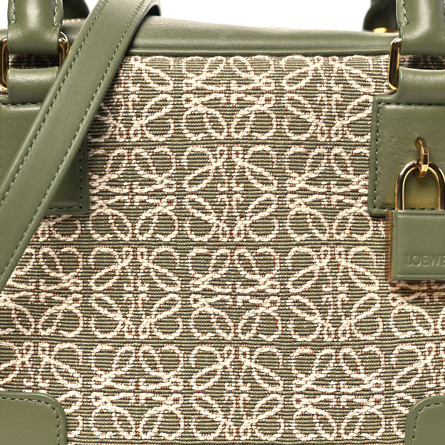 Loewe Jacquard Anagram Calfskin Amazona 19 Avocado Green 1862457