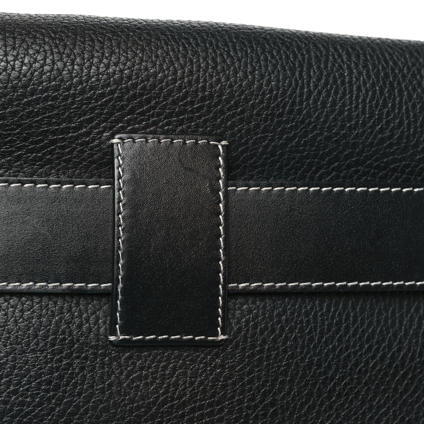 Grained Calfskin Small Bolso Belt Messenger Bag Black