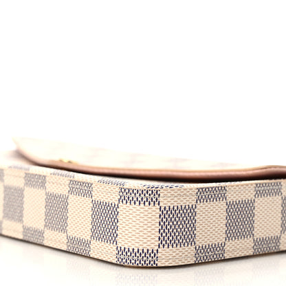 Louis Vuitton Damier Azur Pochette Felicie Chain Wallet Rose Ballerine 9 of 9