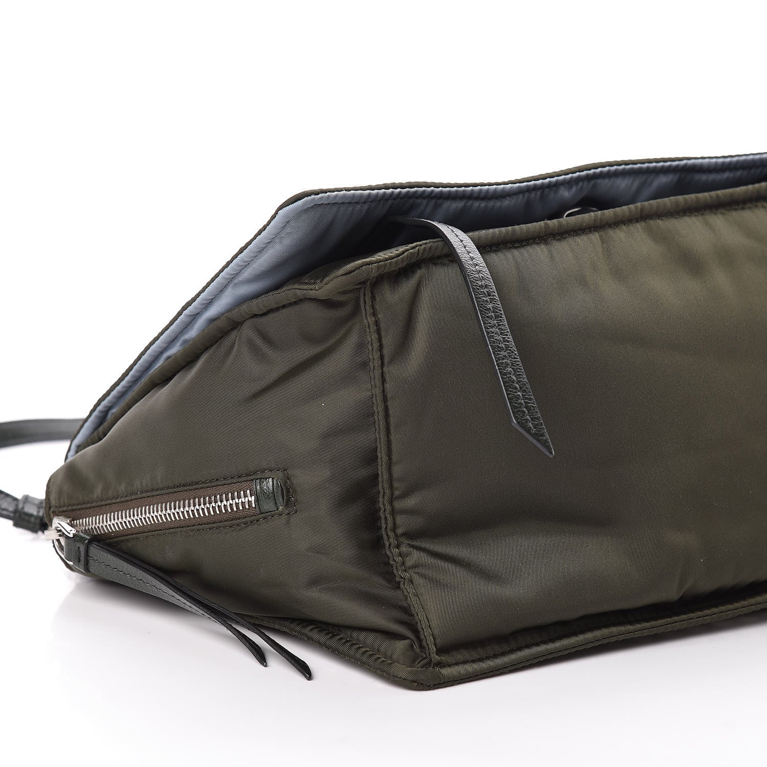 Prada Nylon Tessuto Studded Small Etiquette Bag Militare Astrale 8 of 9