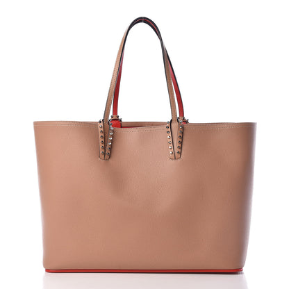 Christian Louboutin Calfskin Spikes East West Cabata Tote Nude 3 of 13