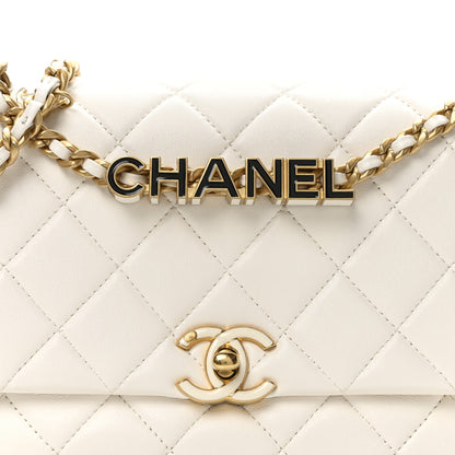 Chanel Lambskin Quilted Chanel Clip Flap White 8 of 10