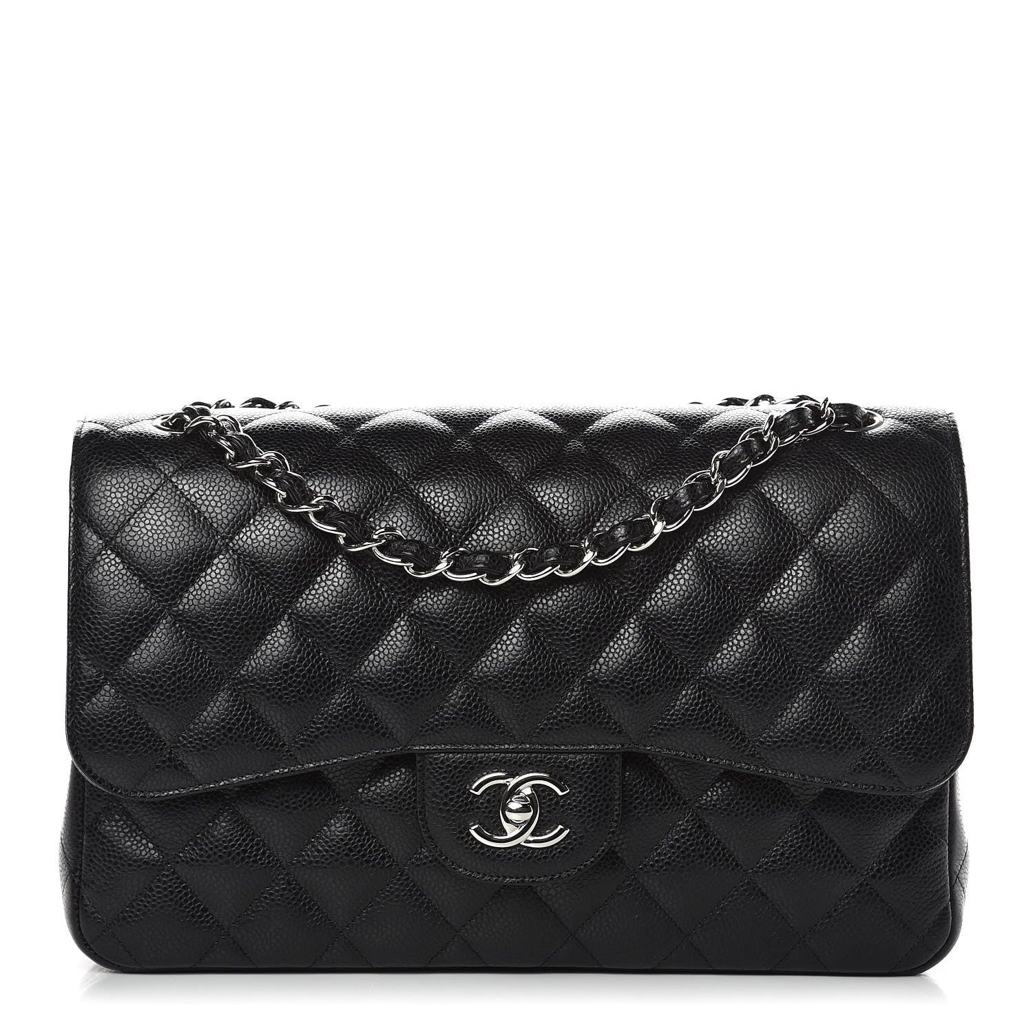 Chanel Caviar Quilted Jumbo Double Flap Black 1 of 9