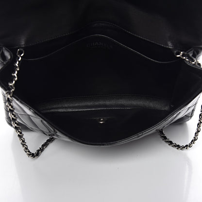 Chanel Patent Quilted Clutch with Chain Flap Black 6 of 9