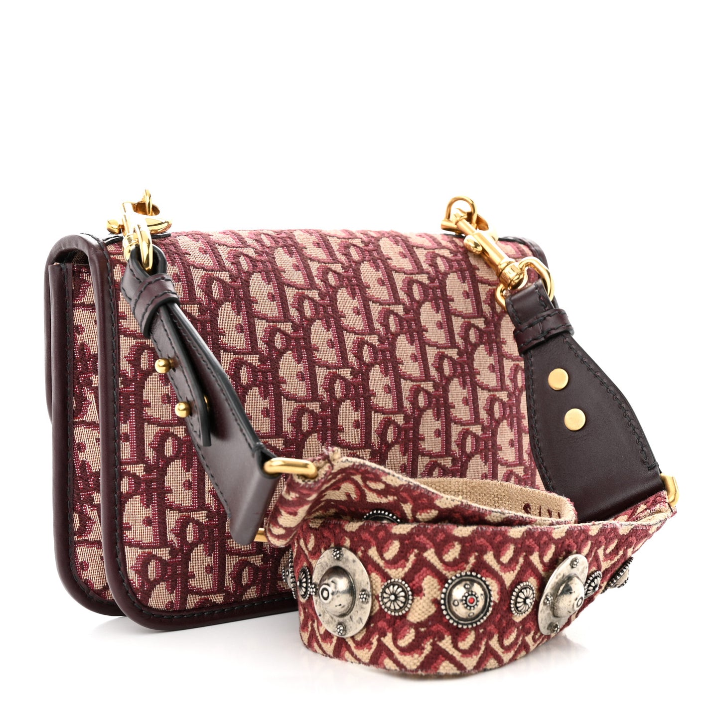 Oblique Dioraddict Flap Bag Burgundy