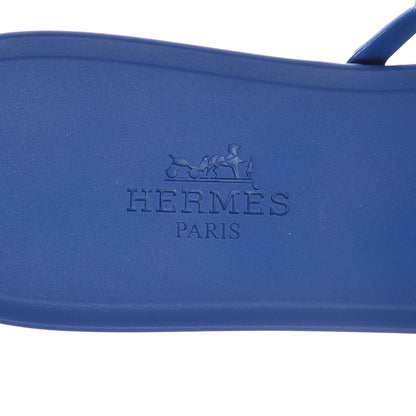Hermes Rubber Chaine d'Ancre Rivage Sandals 37 Bleu Smalt 7 of 8