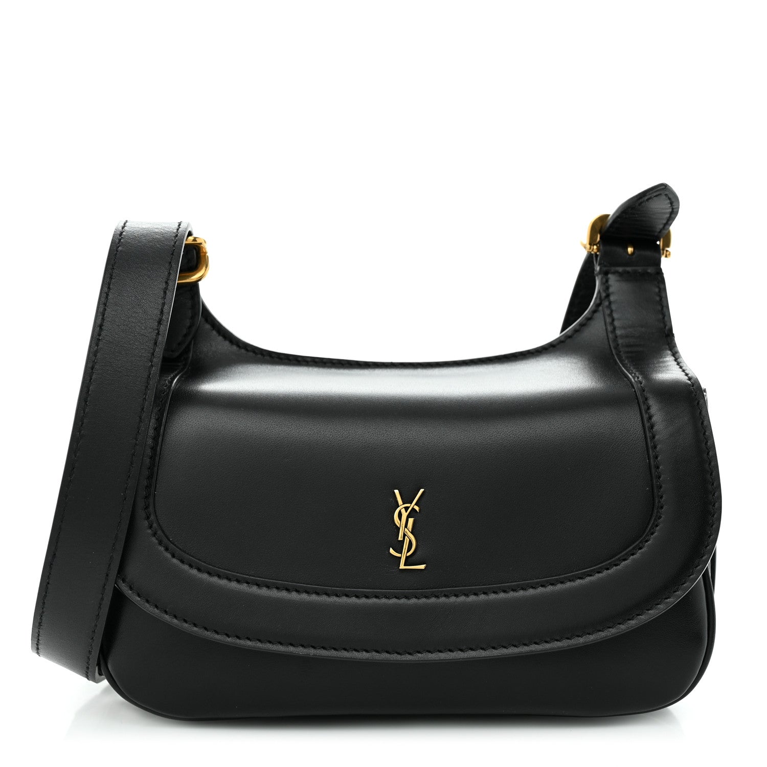 Saint Laurent Smooth Calfskin Small Charlie Shoulder Bag Black 1 of 11