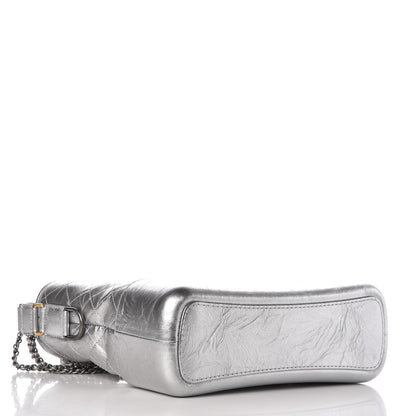 Chanel Metallic Aged Calfskin Quilted Medium Gabrielle Silver 4 of 11