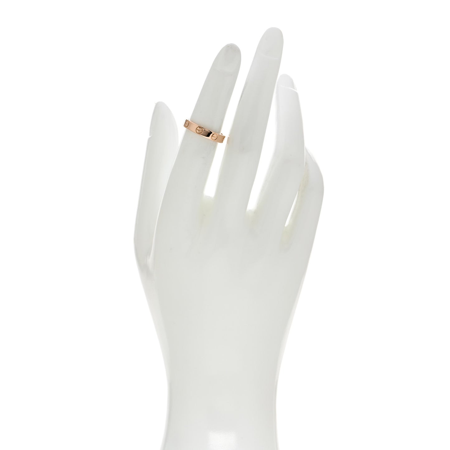 18K Pink Gold 3.5mm LOVE Wedding Band Ring 49 4.75