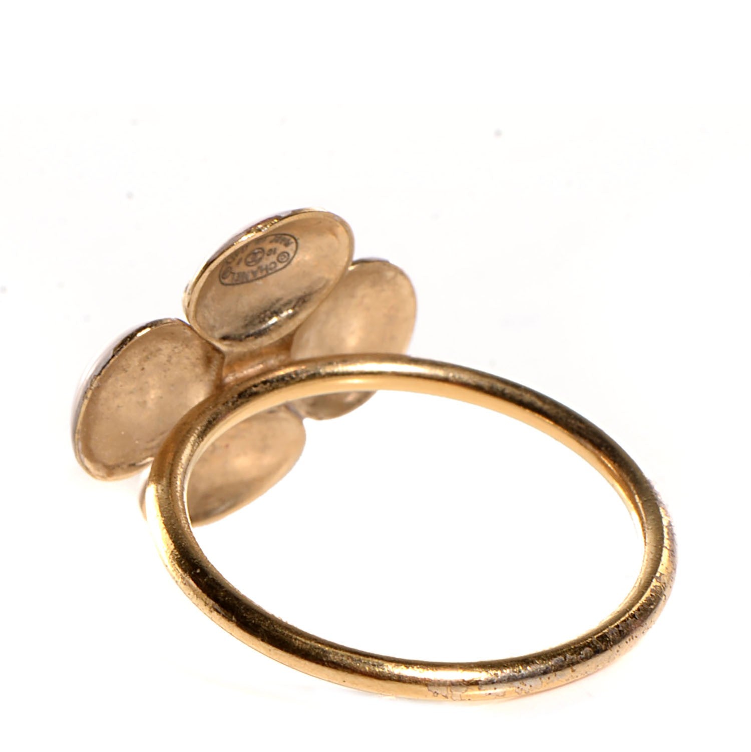 Chanel Enamel CC Camellia Ring 6.5 Pink 3 of 4