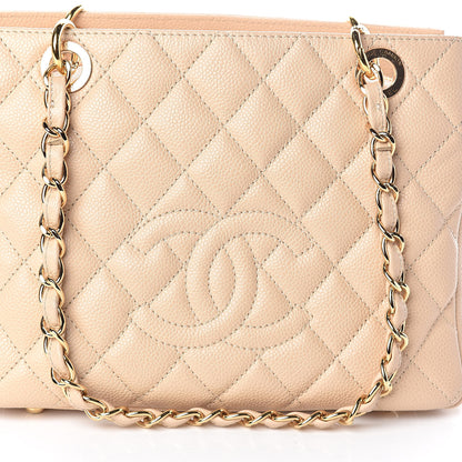 Chanel Caviar Quilted Petit Timeless Tote PTT Beige 9 of 11
