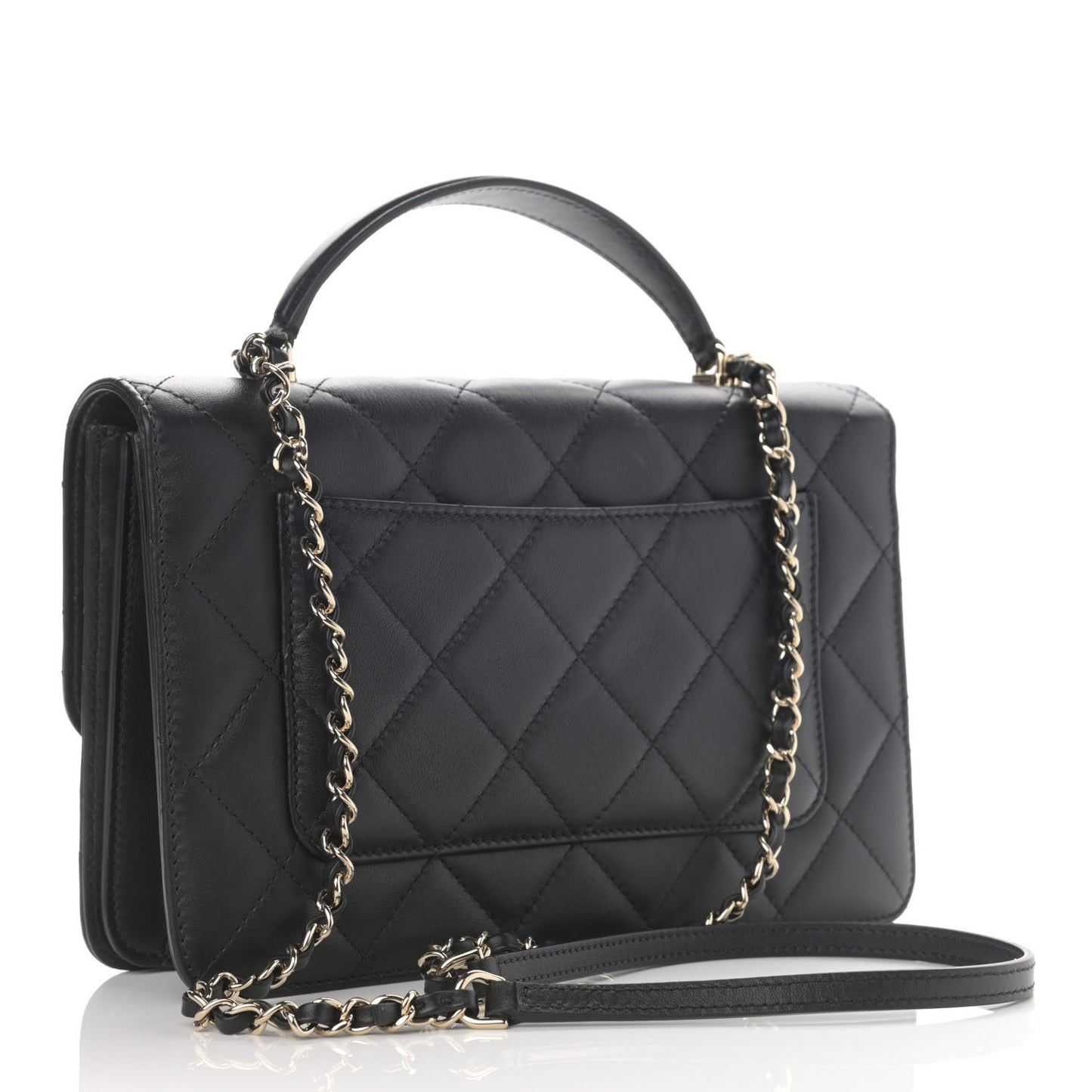 Calfskin Quilted Coco Lady Flap Black