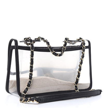 Chanel Lambskin PVC Medium Coco Sand Flap Black 3 of 10