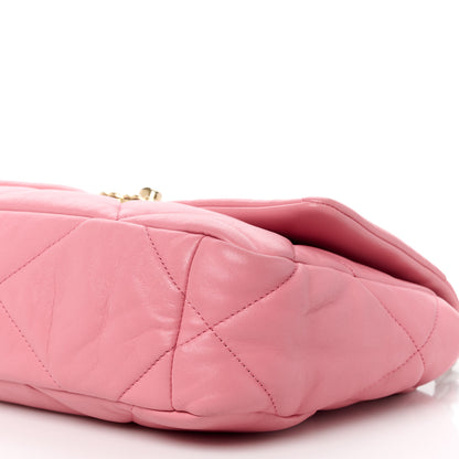 Chanel Lambskin Quilted Medium Chanel 19 Flap Dark Pink 11 of 15