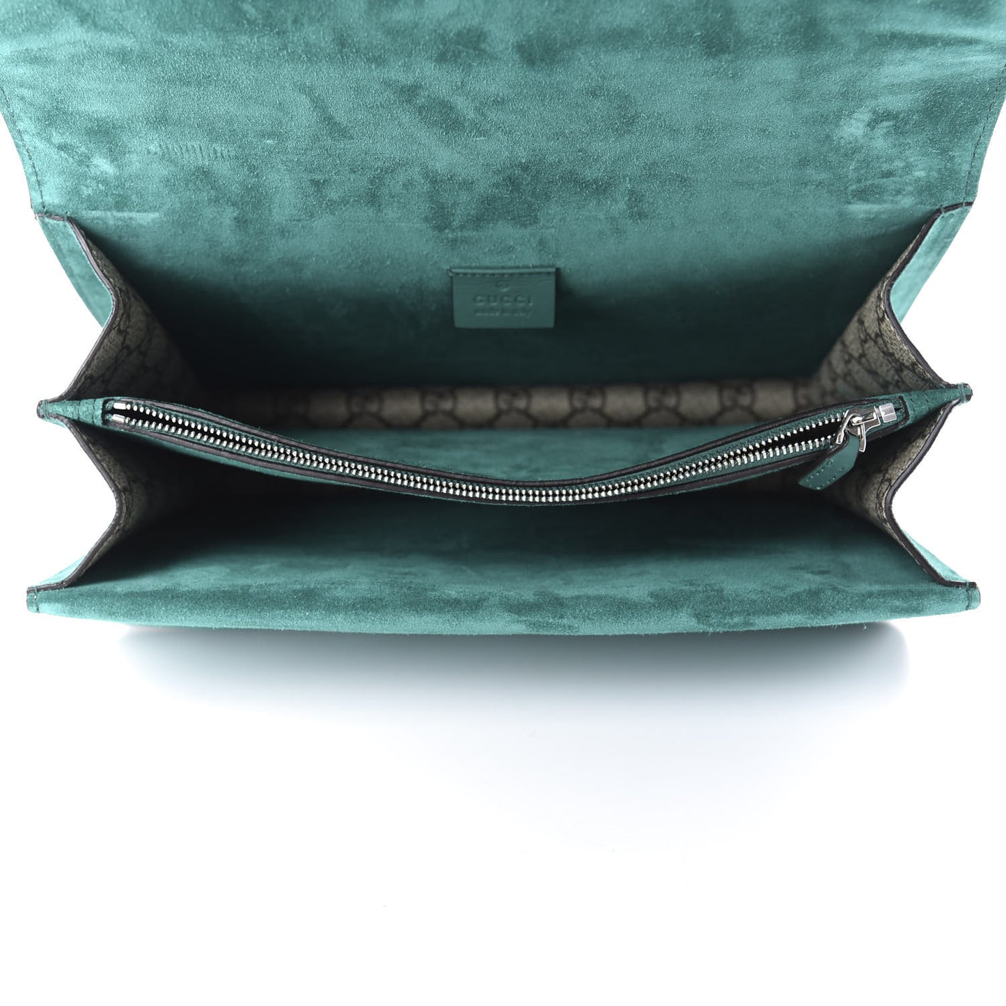 GG Supreme Monogram Embroidered Medium Dionysus Shoulder Bag Emerald