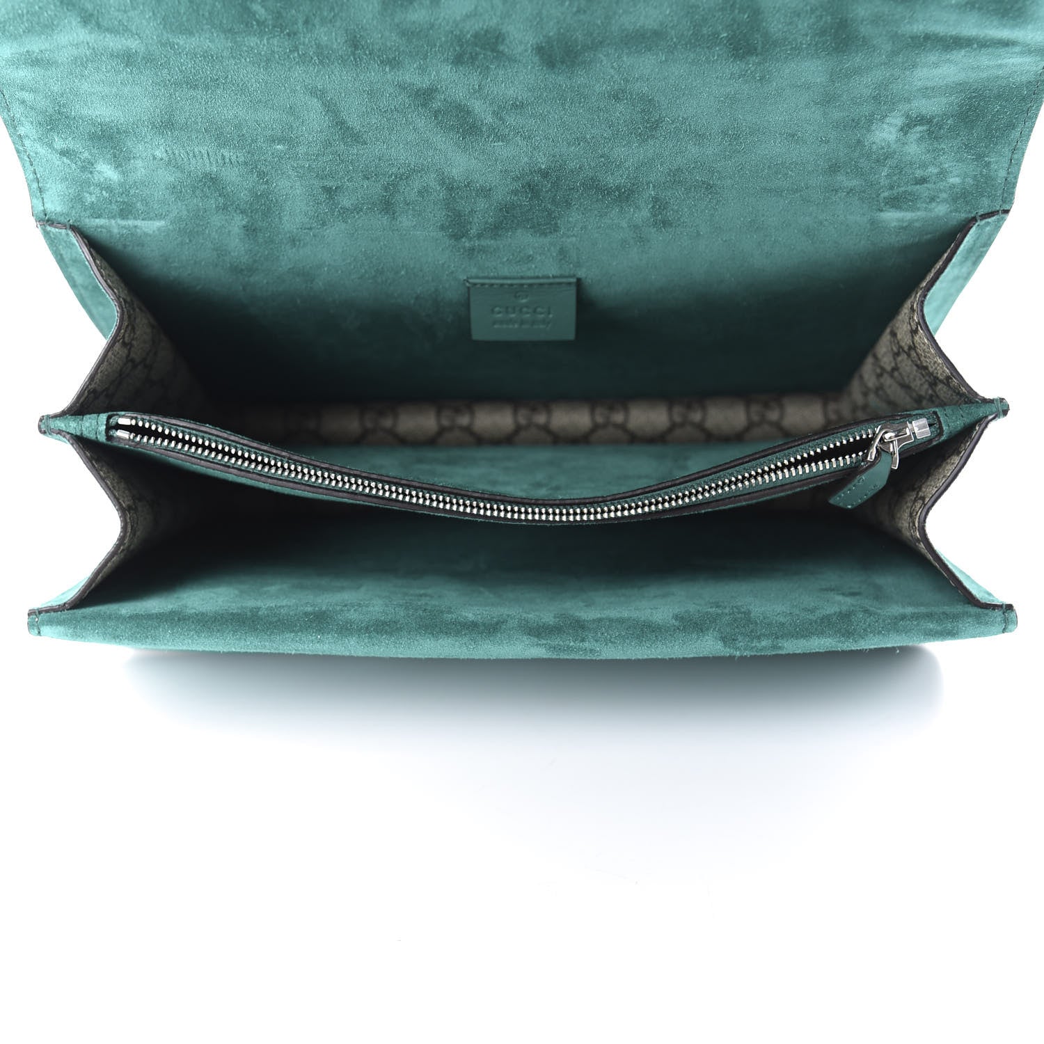 Gucci GG Supreme Monogram Embroidered Medium Dionysus Shoulder Bag Emerald 5 of 10