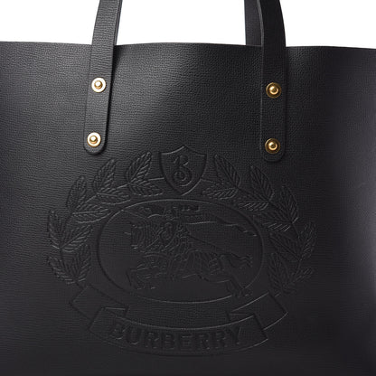 Burberry Calfskin Crest Embossed Small Tote Black 9 of 9