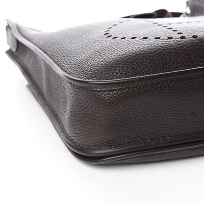 Hermes Taurillon Clemence Evelyne II PM Chocolate 8 of 10