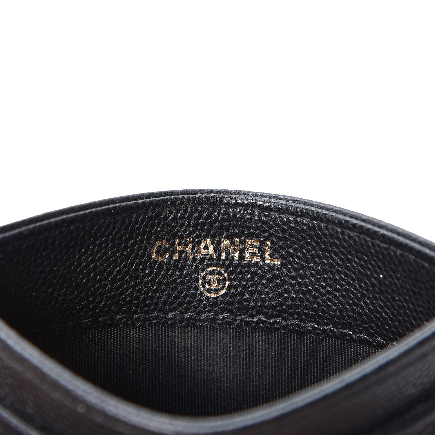 Chanel Caviar Camellia Embossed Card Holder Black 4 of 9