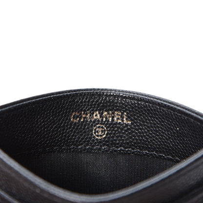 Chanel Caviar Camellia Embossed Card Holder Black 4 of 9