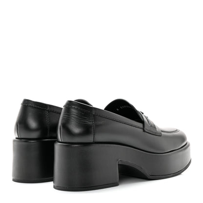 Chanel Calfskin CC Platform Loafers 37 Black 4 of 11