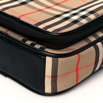 Burberry Canvas Calfskin Vintage Check Freddie Crossbody Bag Archive Beige 10 of 10