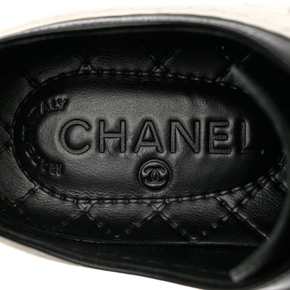 Chanel Calfskin Womens CC Sneakers 36 Black White 7 of 12