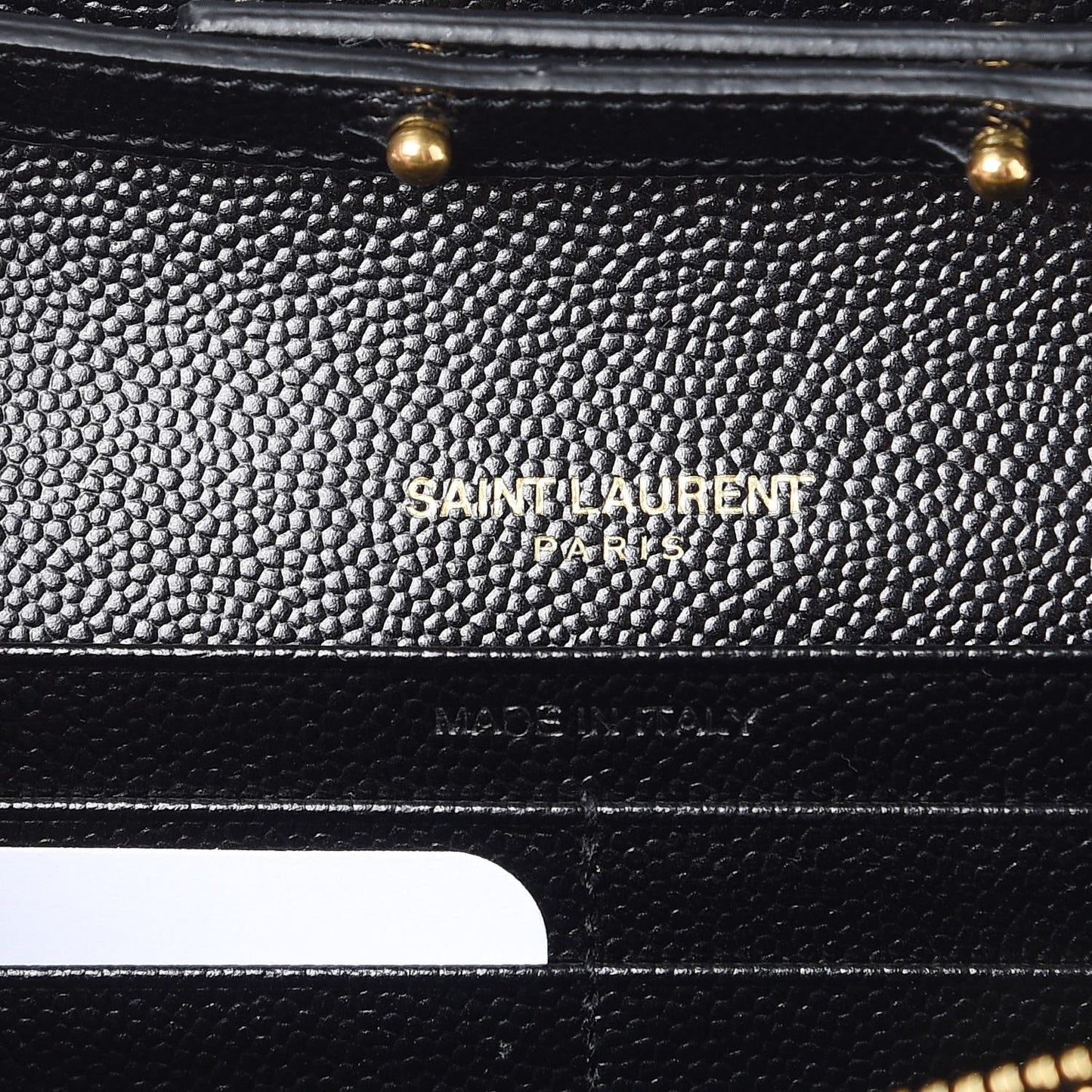 Grain De Poudre Matelasse Chevron Monogram Chain Wallet Black