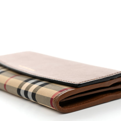 Burberry Calfskin Horseferry Check Porter Continental Wallet Tan 10 of 11