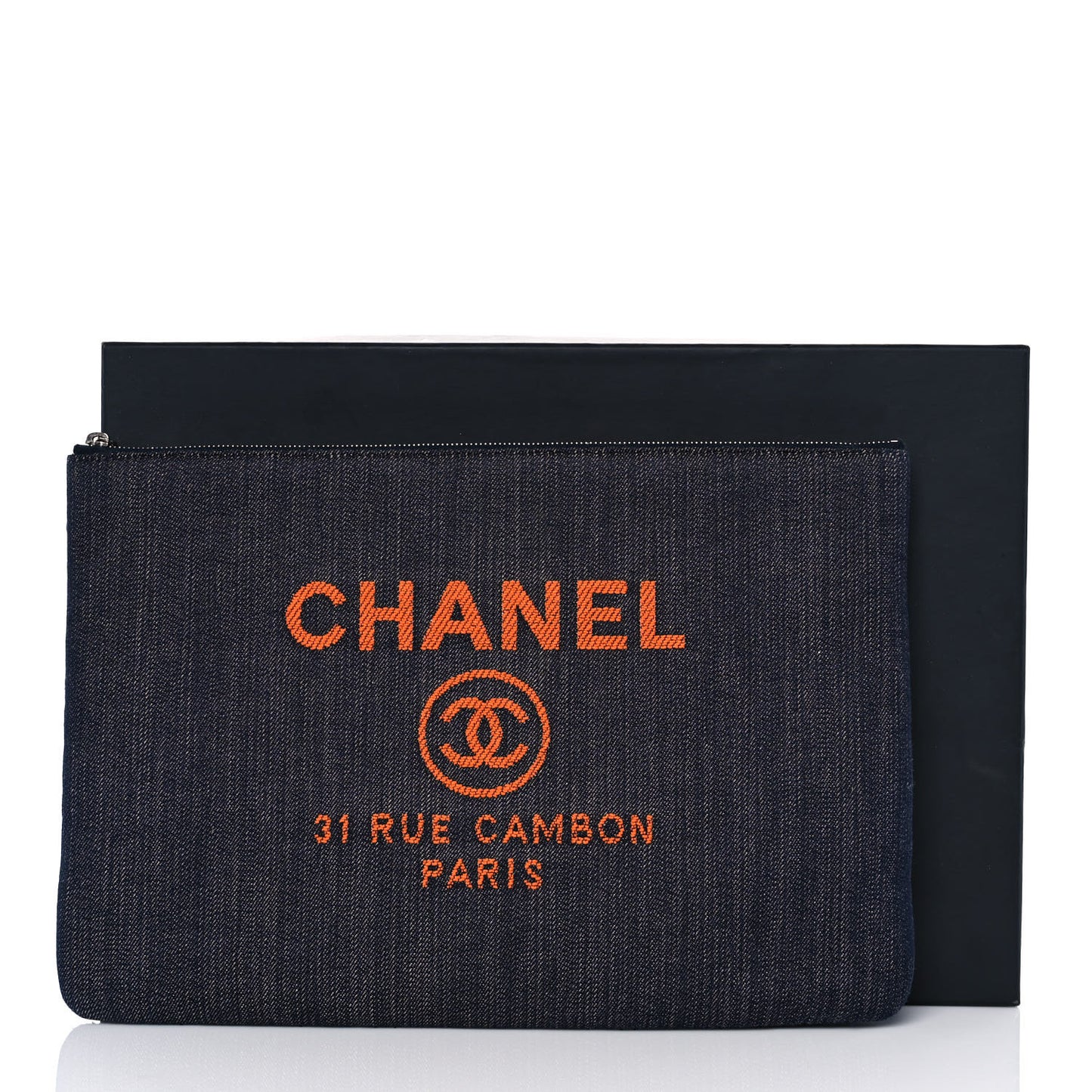 Denim Medium Deauville Cosmetic Pouch Blue Orange