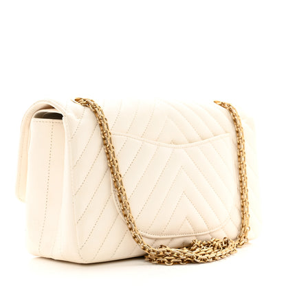 Chanel Aged Calfskin Chevron Quilted 2.55 Reissue 225 Flap White 3 of 9
