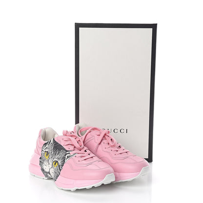 Gucci Calfskin Mystic Cat Rhyton Sneakers 37.5 Sugar Pink 7 of 7
