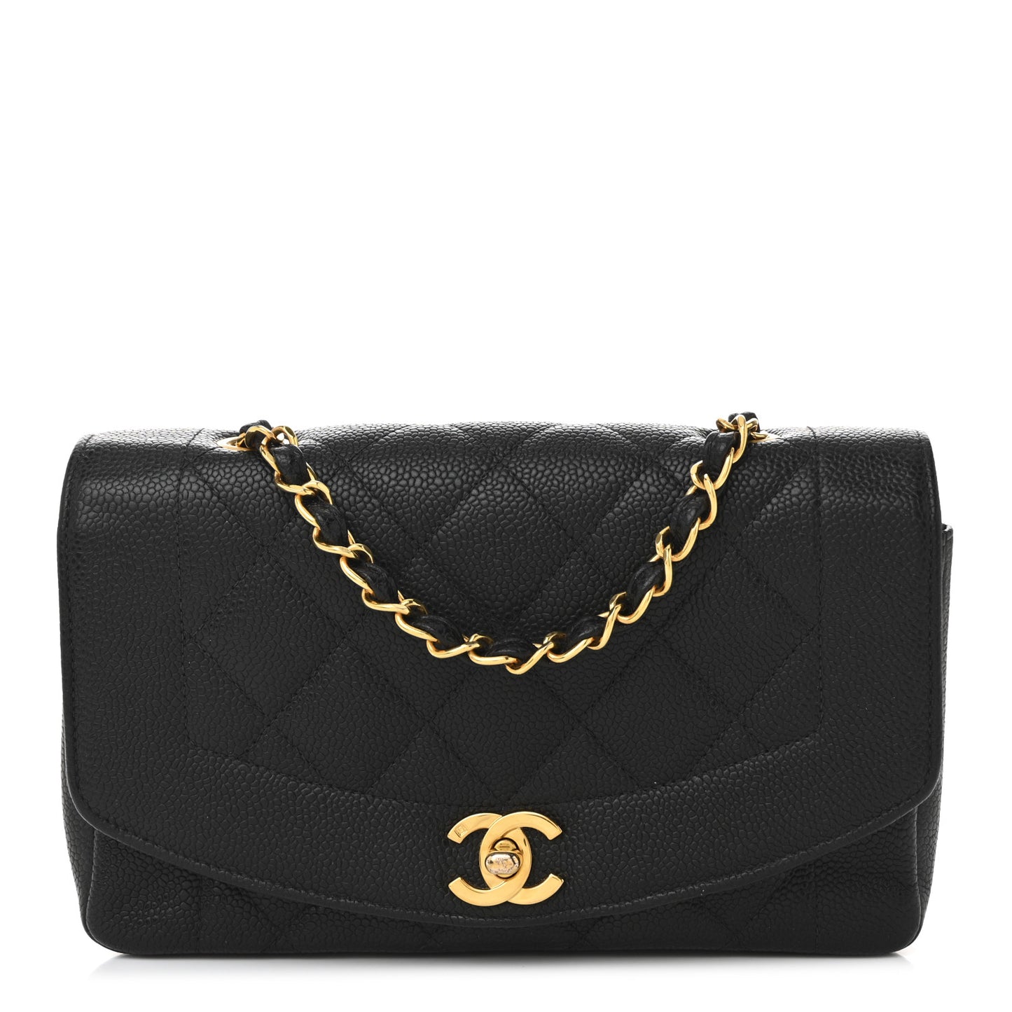 Caviar Quilted Small Single Flap Black